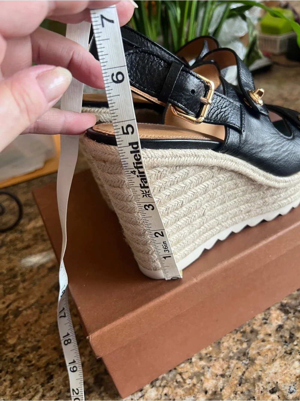 Coach Electra espadrille high wedge sandals
